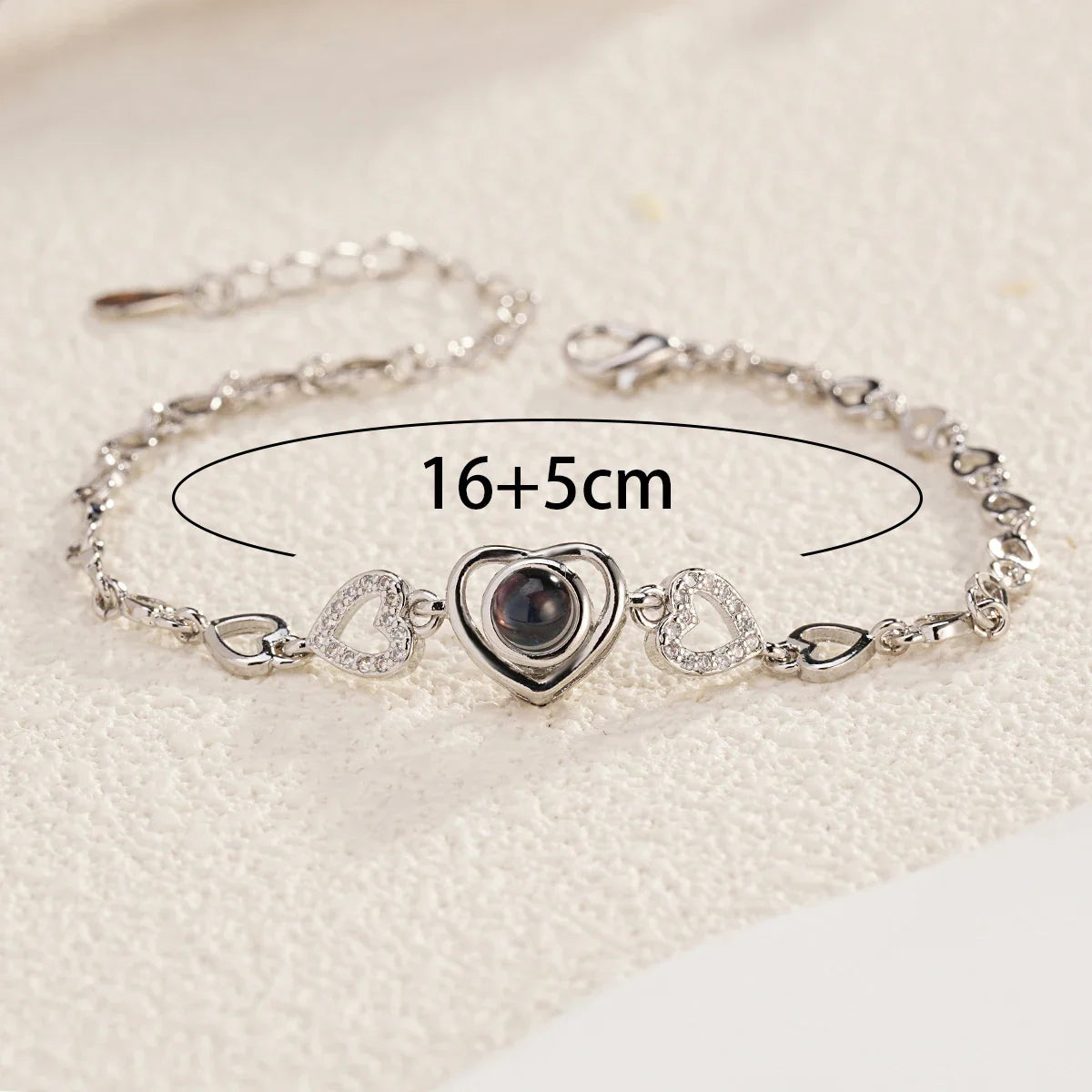 Pulsera "Glamour Heart" con Foto Personalizada