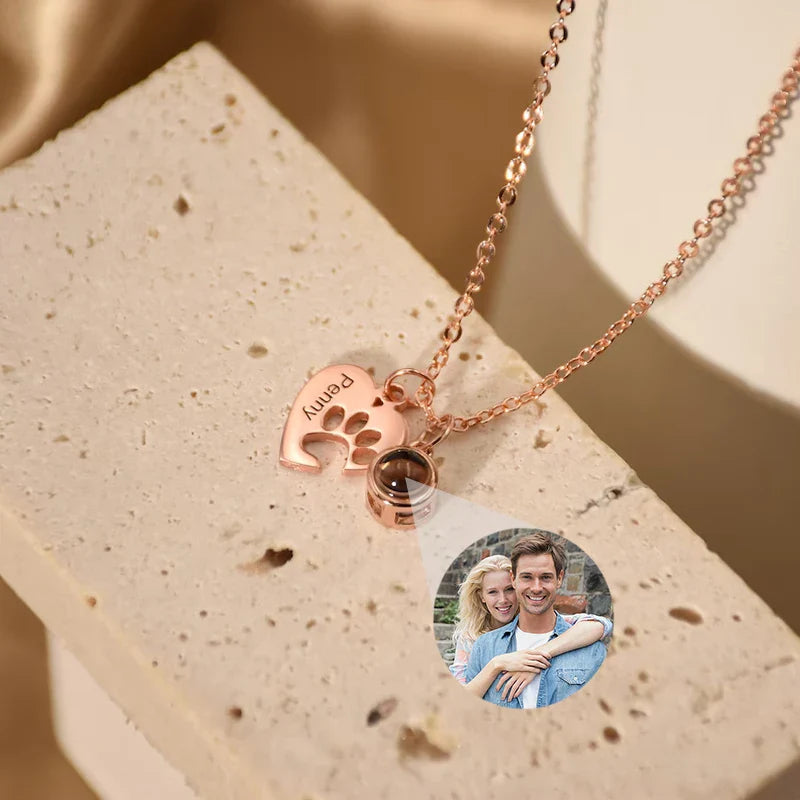Collar con Foto Pet Love Huellas
