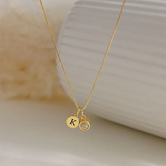 Collar con inicial y foto de proyección personalizada
