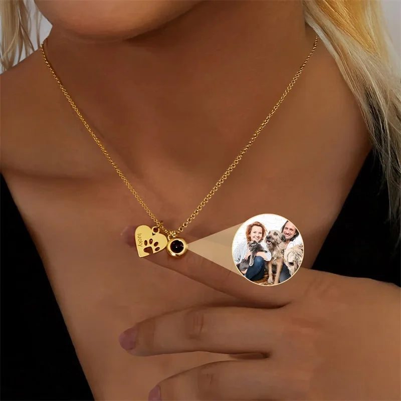Collar con Foto Pet Love Huellas