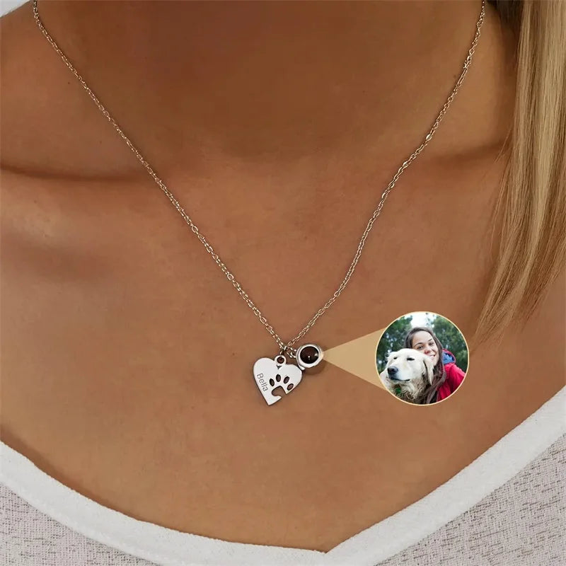 Collar con Foto Pet Love Huellas